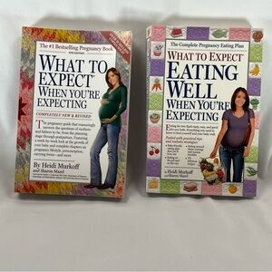 2 Books-What To Expect When You're Expecting-Eating Well When You Are Expecting
